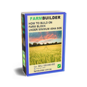 BUILD A HOUSE ON FARM LAND UNDER 40H MINIMUM